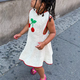 The Mon Chérie Girls Crochet Dress