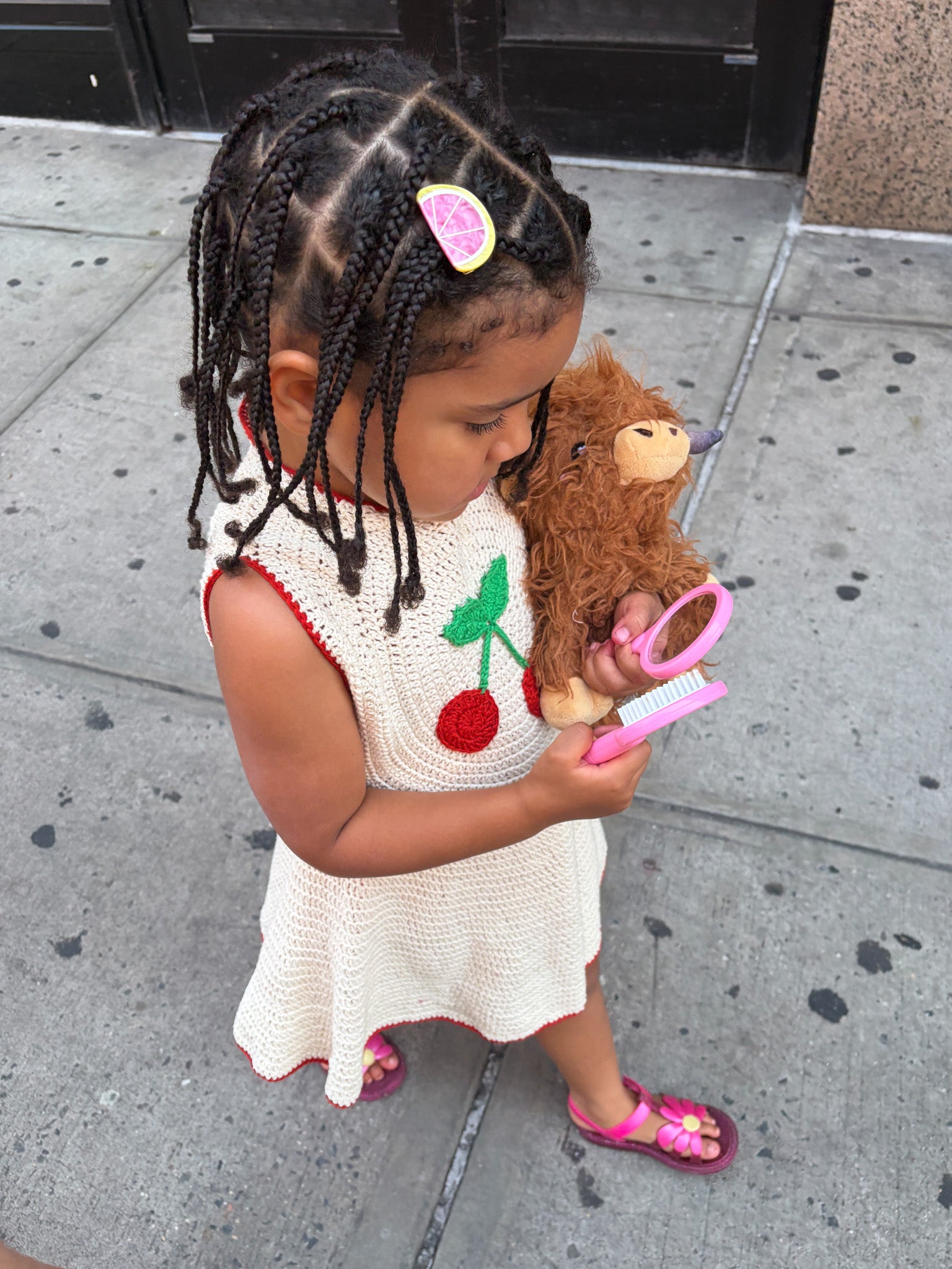 The Mon Chérie Girls Crochet Dress